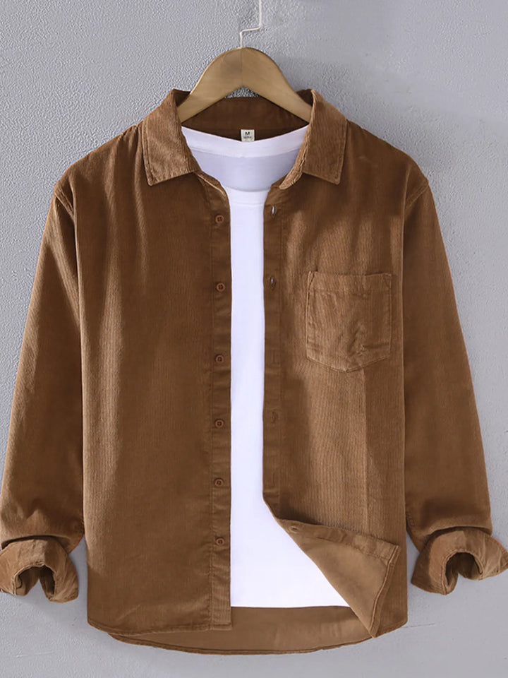 Men's Plus Size Button Up Long Sleeve Shirt