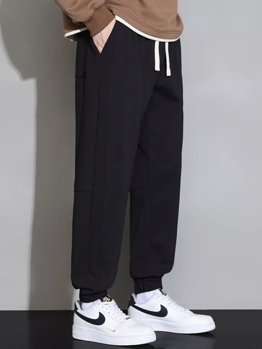 Men's Plus Size Casual Jogger Pants with Drawstring