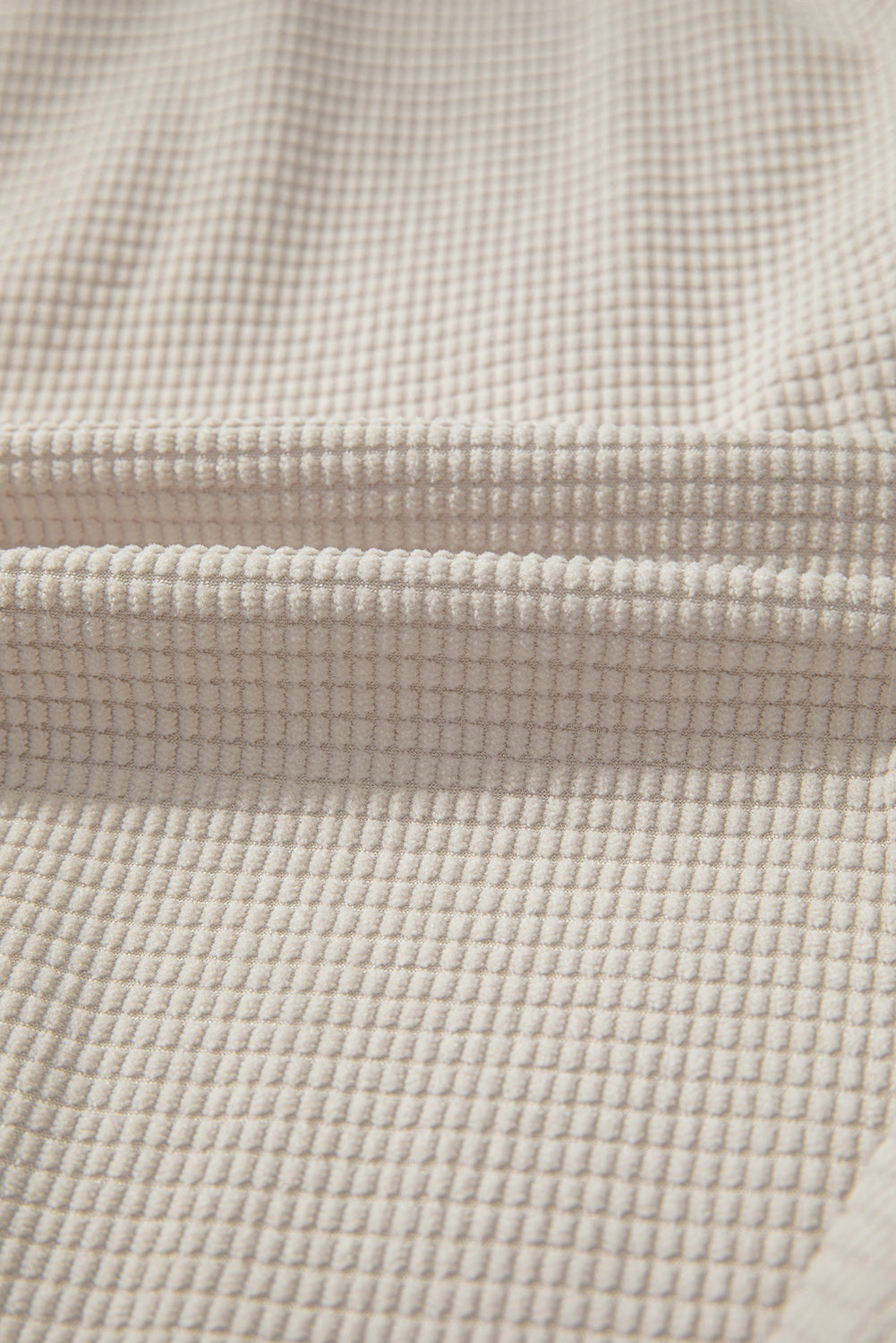 Beige 2 in 1 Thermal Knit Textured Hooded Jacket