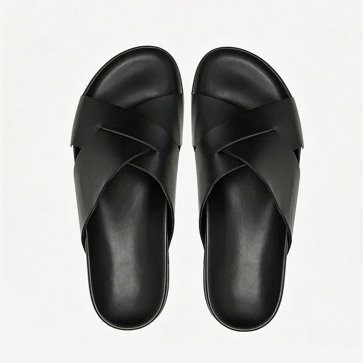 Men's Summer Breathable Cross-style Casual Fashionable Open-toe Slippers
