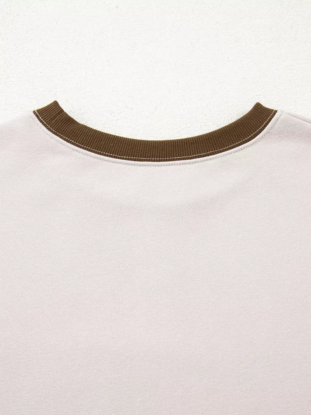 Contrast Striped Long Sleeve Sweatshirt