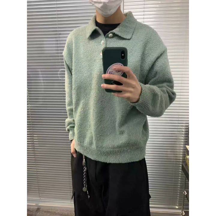 Mens Casual American-Style Knitted Sweater