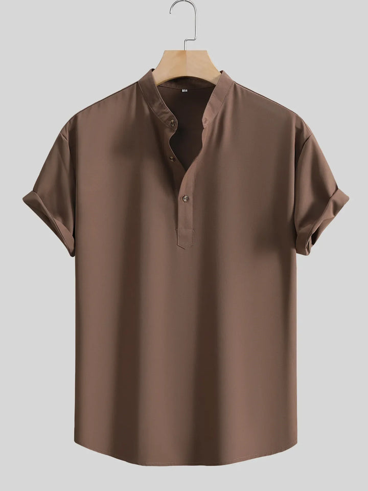 Men's Button Detail Short Sleeve Shirt