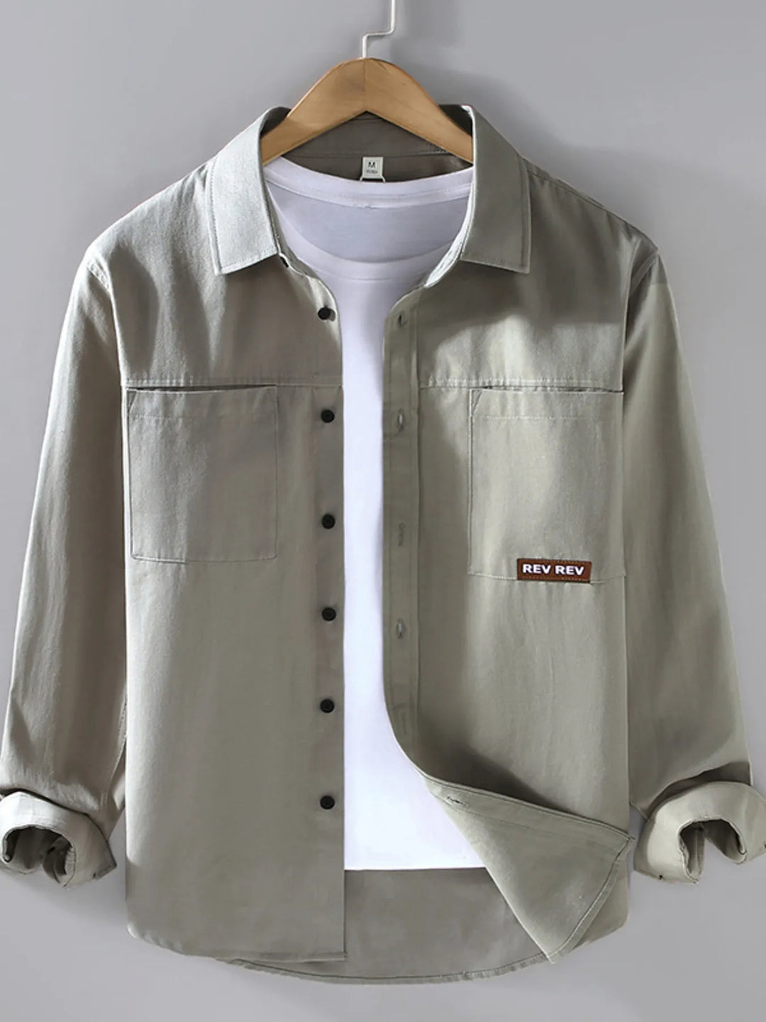Men's Plus Size Button Up Long Sleeve Shirt