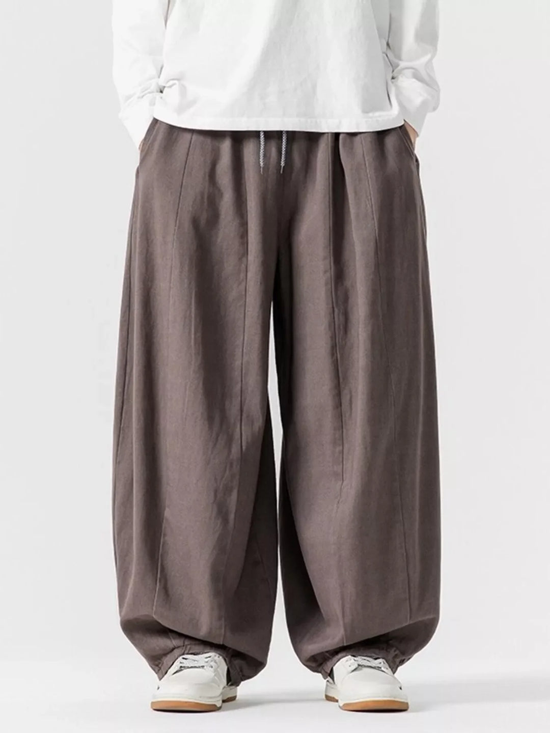 Men's Plus Size Loose Fit Drawstring Waist Casual Pants