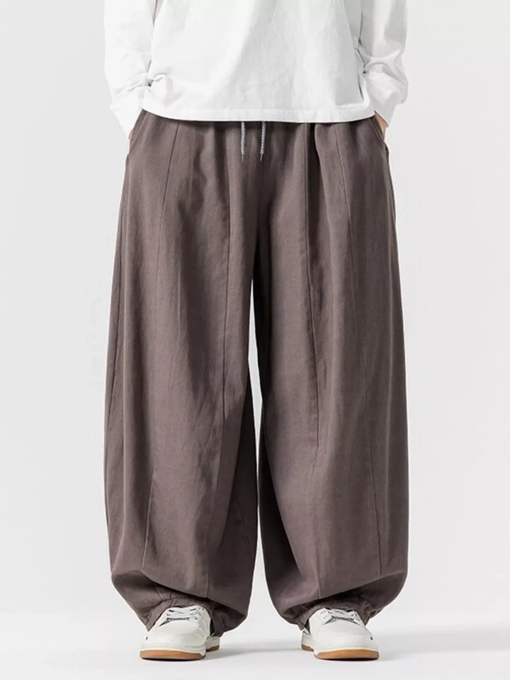 Men's Plus Size Loose Fit Drawstring Waist Casual Pants