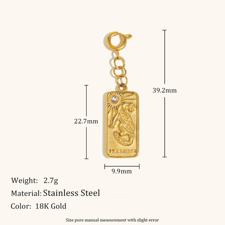European And American Cross-border Spring-ring Pendant Stainless Steel Plated