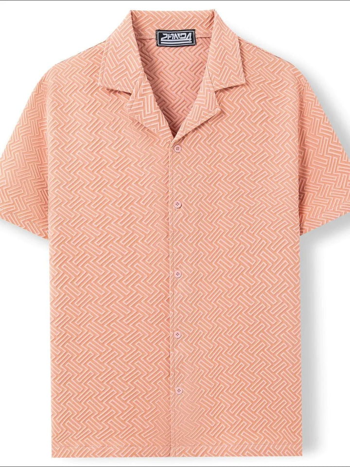Men's Plus Size Button Down Short Sleeve Shirt