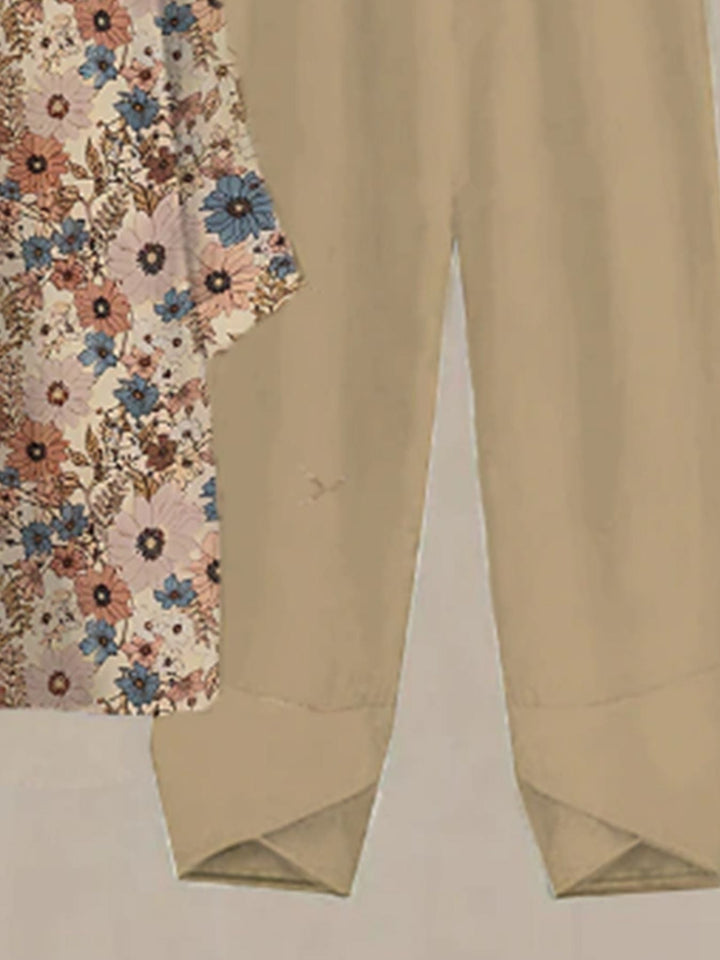 Printed Half Sleeve Top and Pants Set