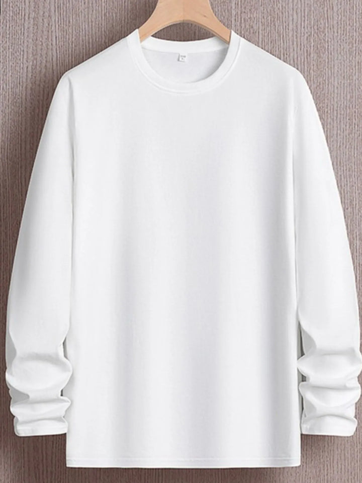 Men's Plus Size Round Neck Long Sleeve T-Shirt