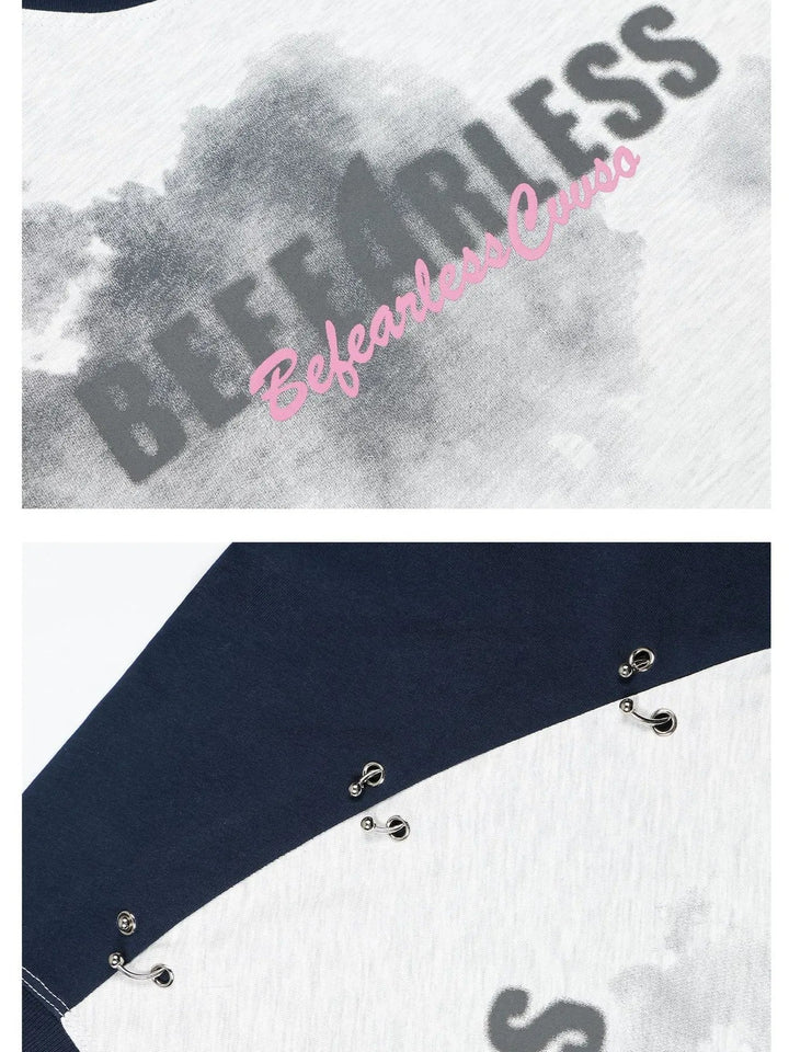 Men's Letter Raglan Long Sleeve T-Shirt