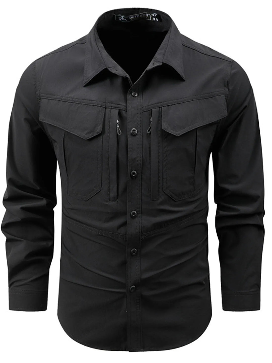 Men's Plus Size Button Up Long Sleeve Shirt