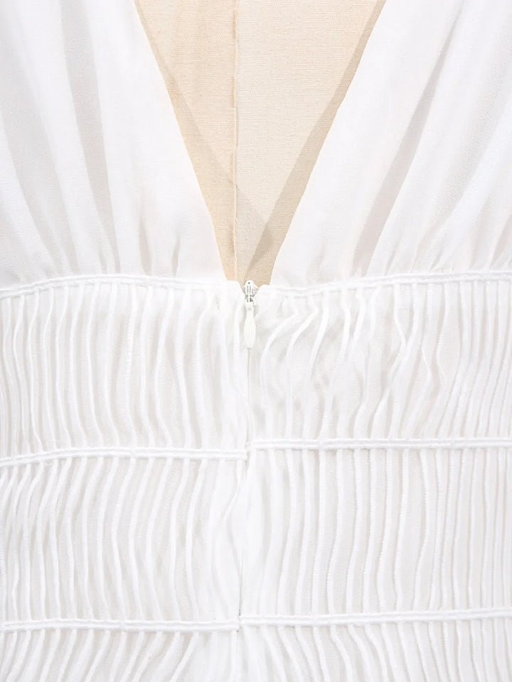 Tiered V-Neck Sleeveless Maxi Dress
