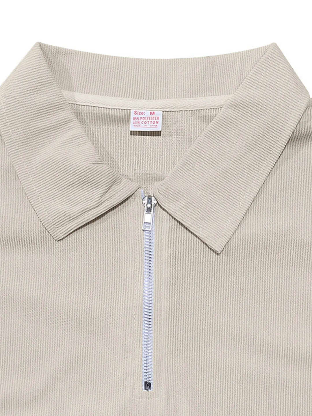 Men's Full Size Quarter Zip Short Sleeve Polo and Pants Set Plus Size