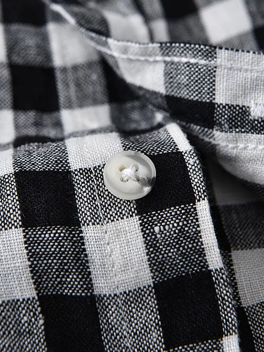 Men's Plus Size Plaid Button Up Short Sleeve Shirt