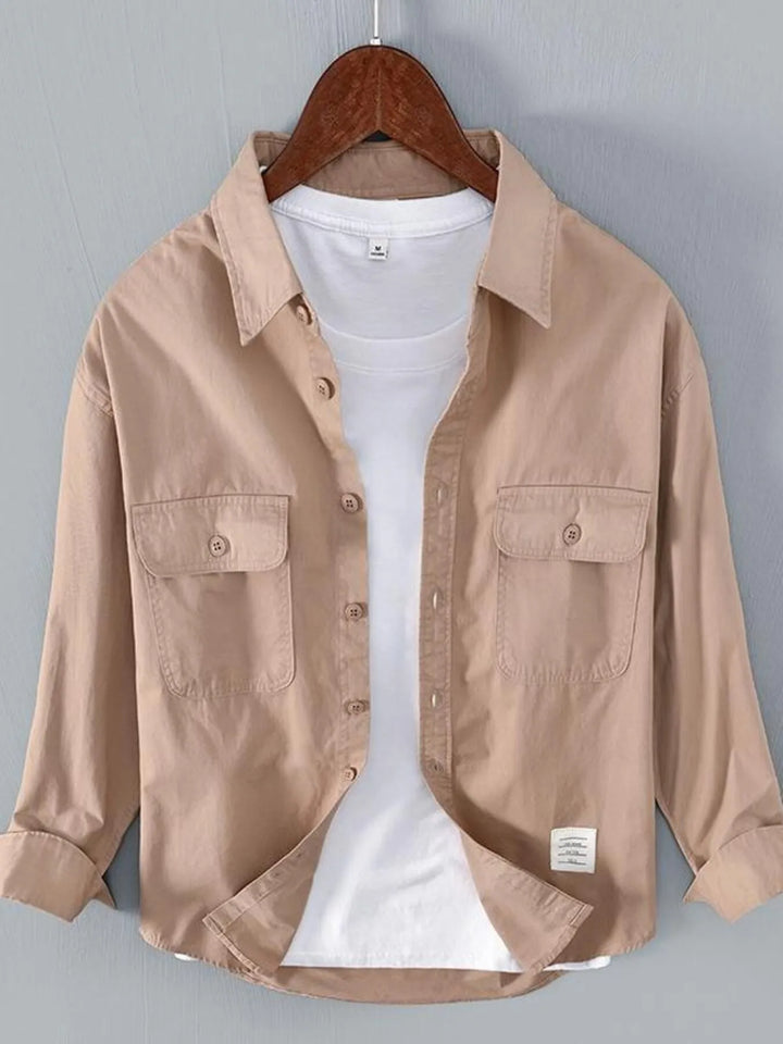 Men's Plus Size Button Up Long Sleeve Shirt