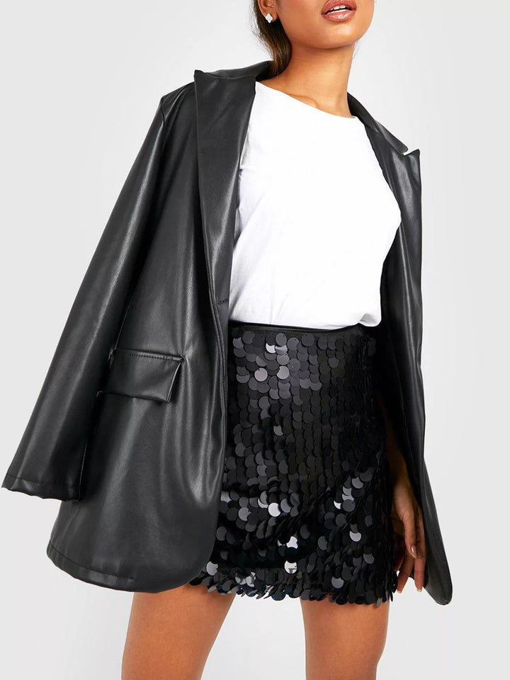 Sequin Mini Skirt