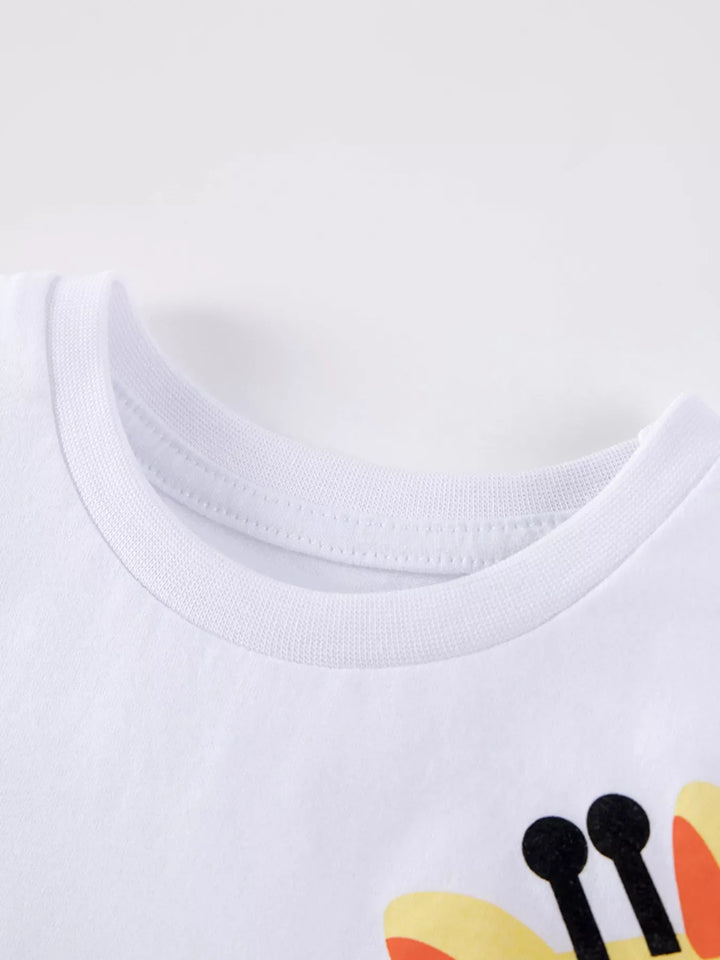 Children's Cartoon Animal Print Short Sleeve T-Shirt