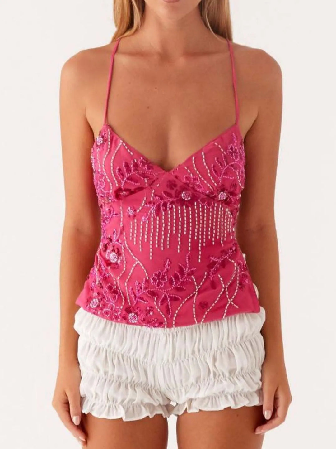 Crisscross Back V-Neck Cami