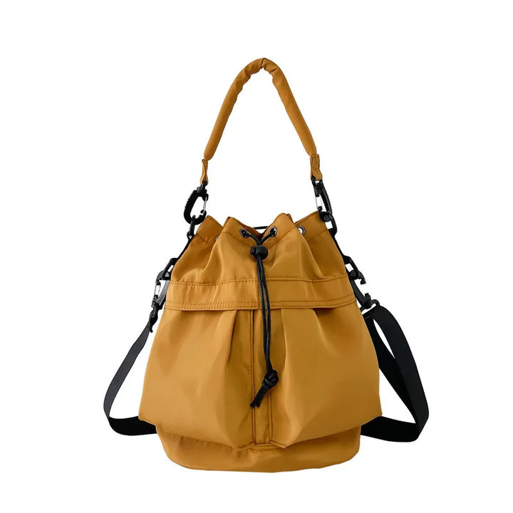 Drawstring Nylon Bucket Bag
