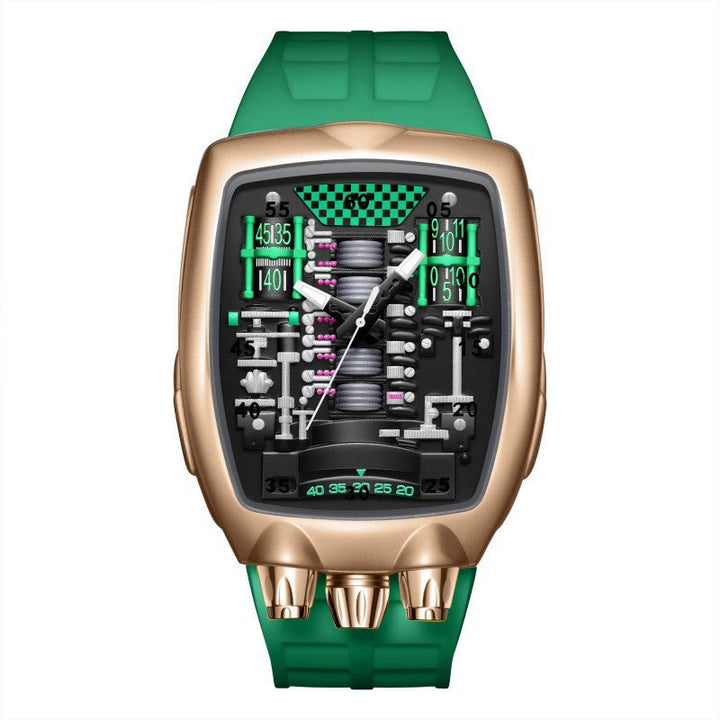 Engine Movement Mens Watch Brand Quartz Watch Fashionable And Distinctive
