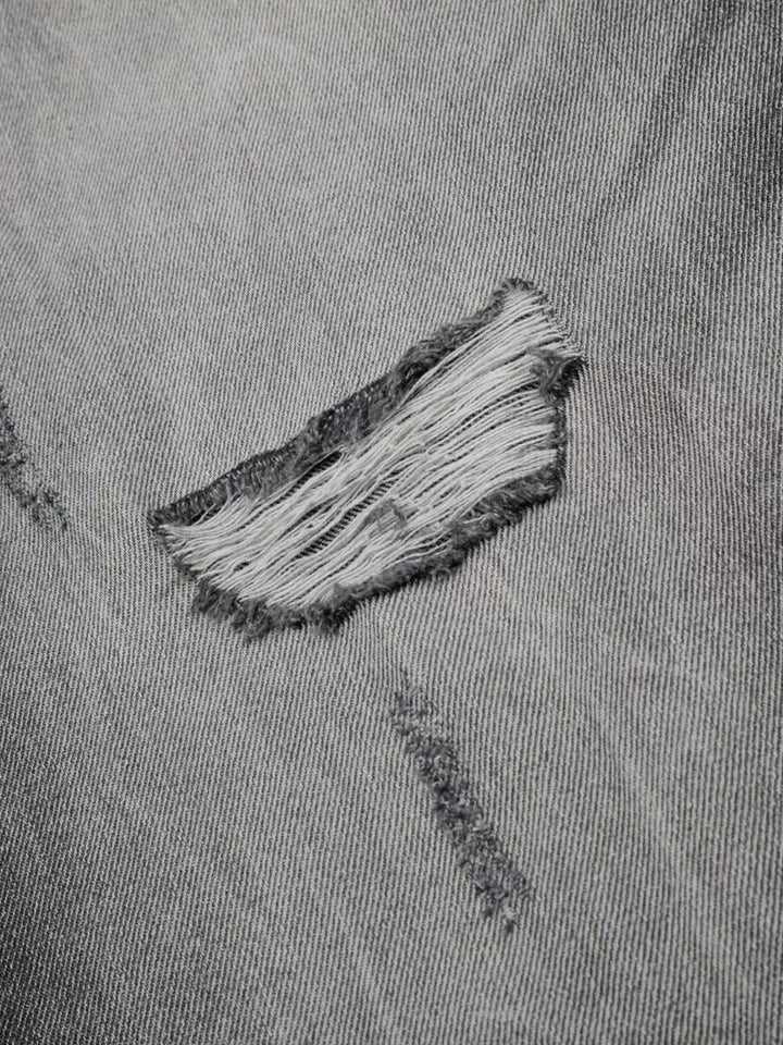 Men's Full Size Distressed Wide-Leg Jeans Plus Size
