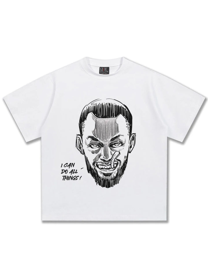 Men's Graphic Round Neck Short Sleeve T-Shirt
