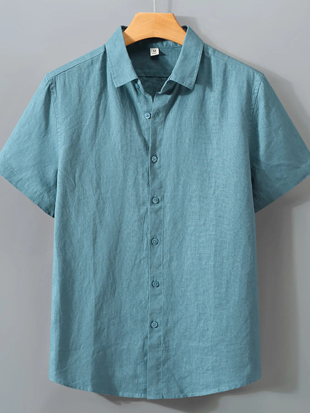 Men's Full Size Short Sleeve Button-Up Shirt Plus Size