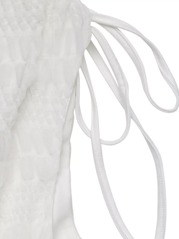 Smocked Deep V-Neck Sleeveless Dress