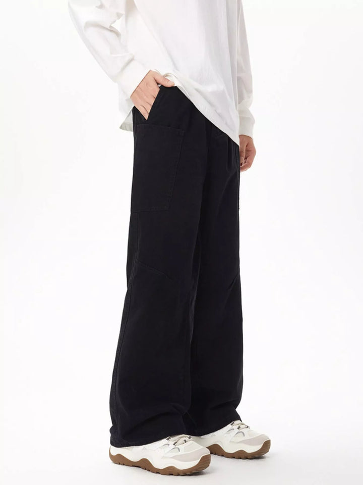 Men's Full Size Wide Leg Cargo Jeans Plus Size