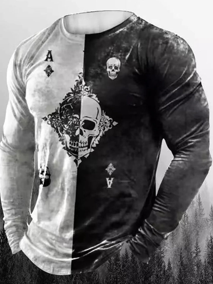 Men's Full Size Graphic Long Sleeve T-Shirt Plus Size