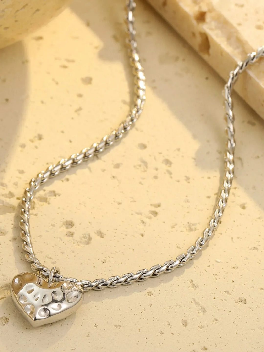 18K Gold-Plated Stainless Steel Heart Pendant Necklace