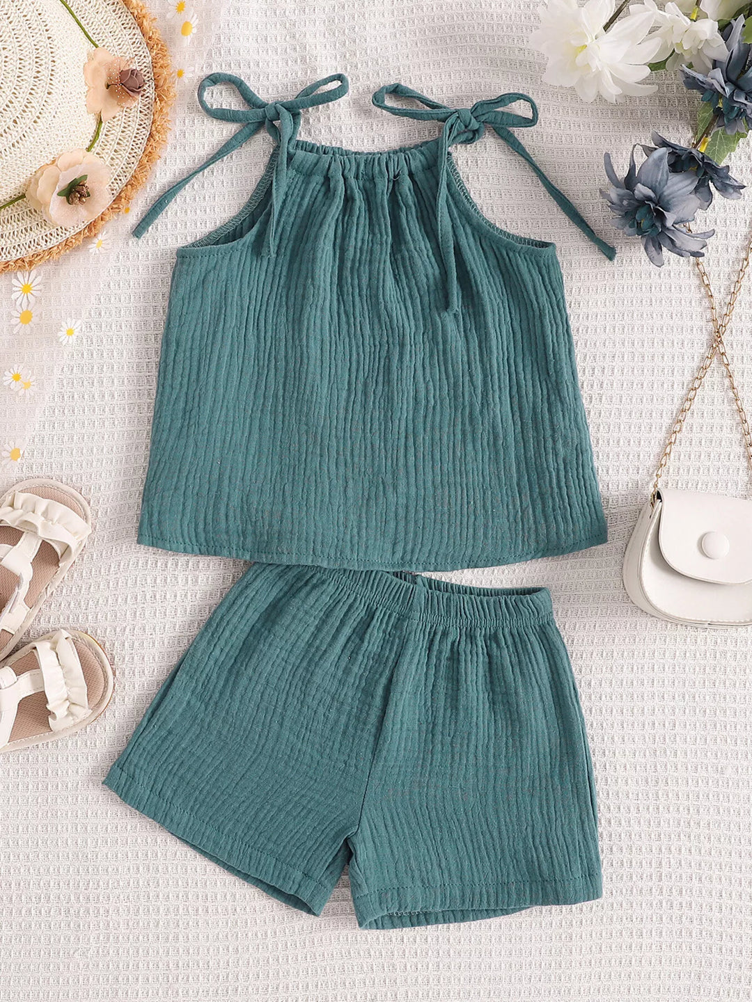 Children's Textured Cami and Shorts Set