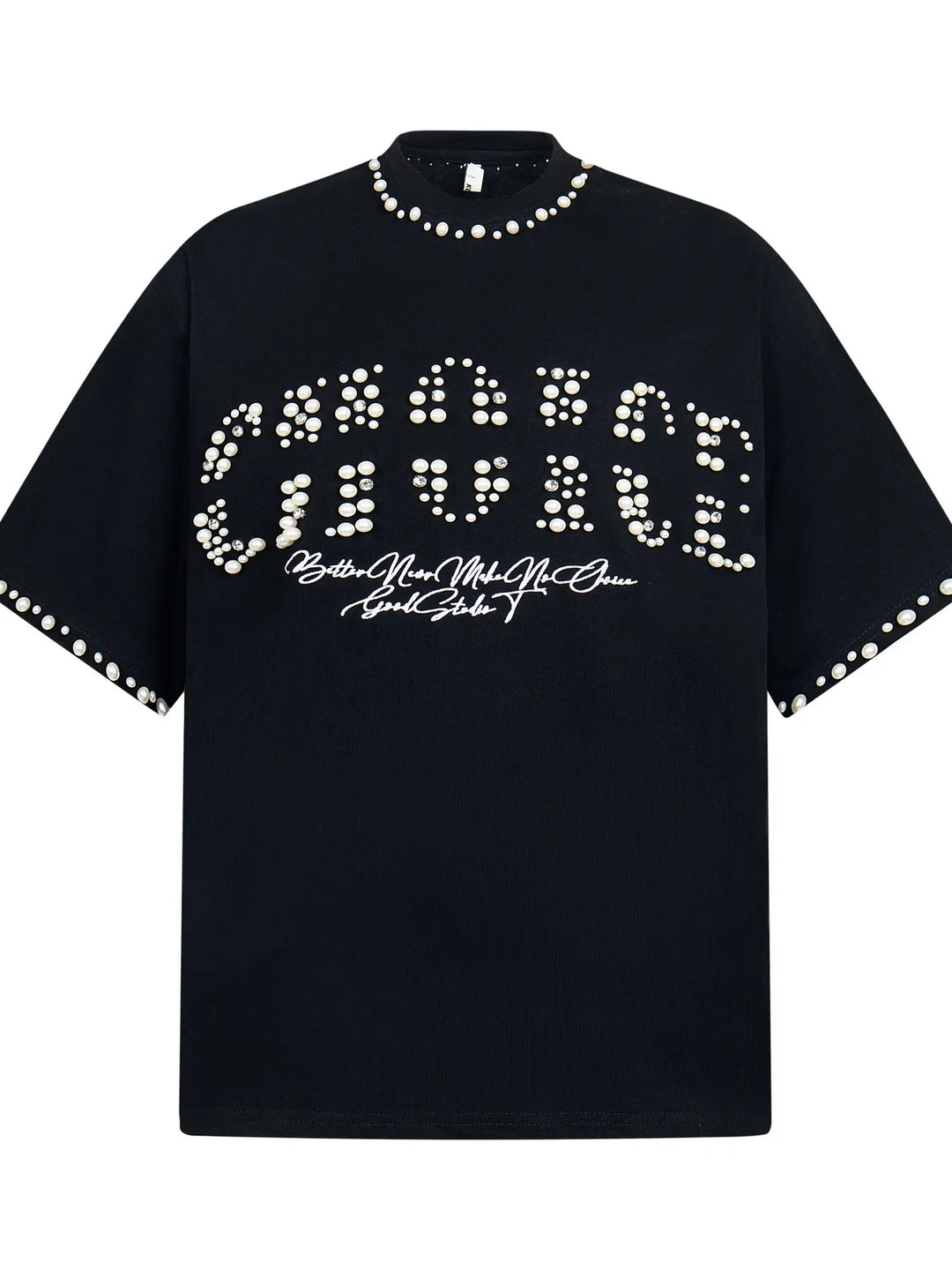 Men's Pearl Detail Round Neck T-Shirt