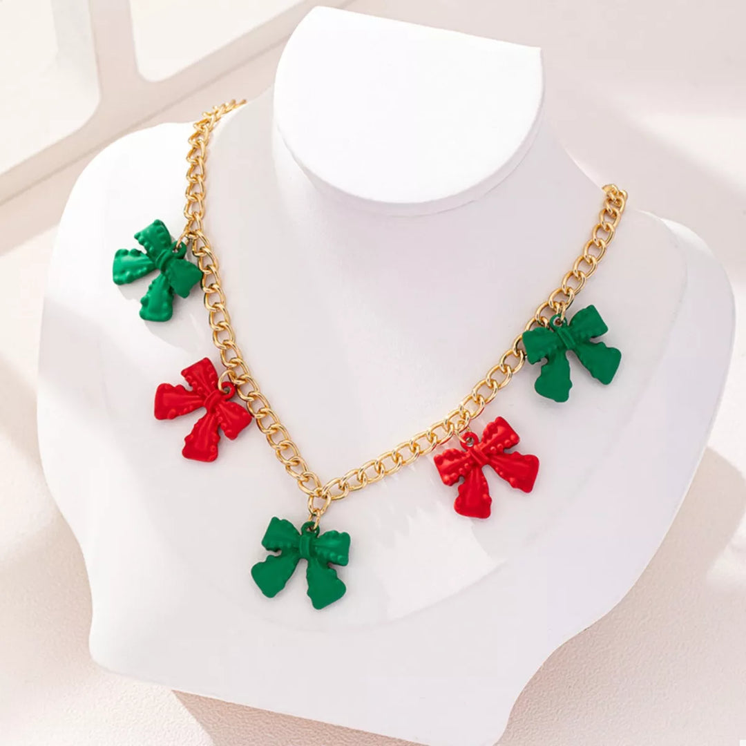 Bow Charm Chain Necklace
