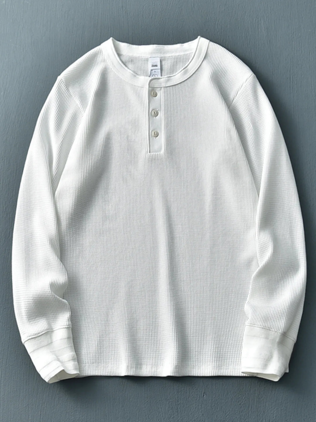 Men's Plus Size Button Detail Long Sleeve T-Shirt