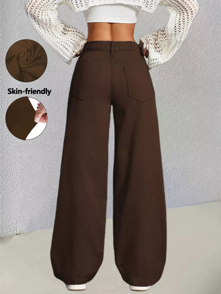 High-Waisted Wide-Leg Jeans