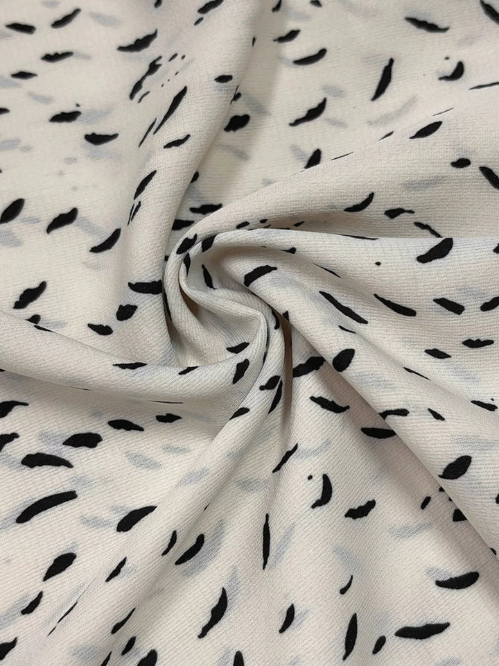 Ruffled Printed Tie Neck Long Sleeve Blouse