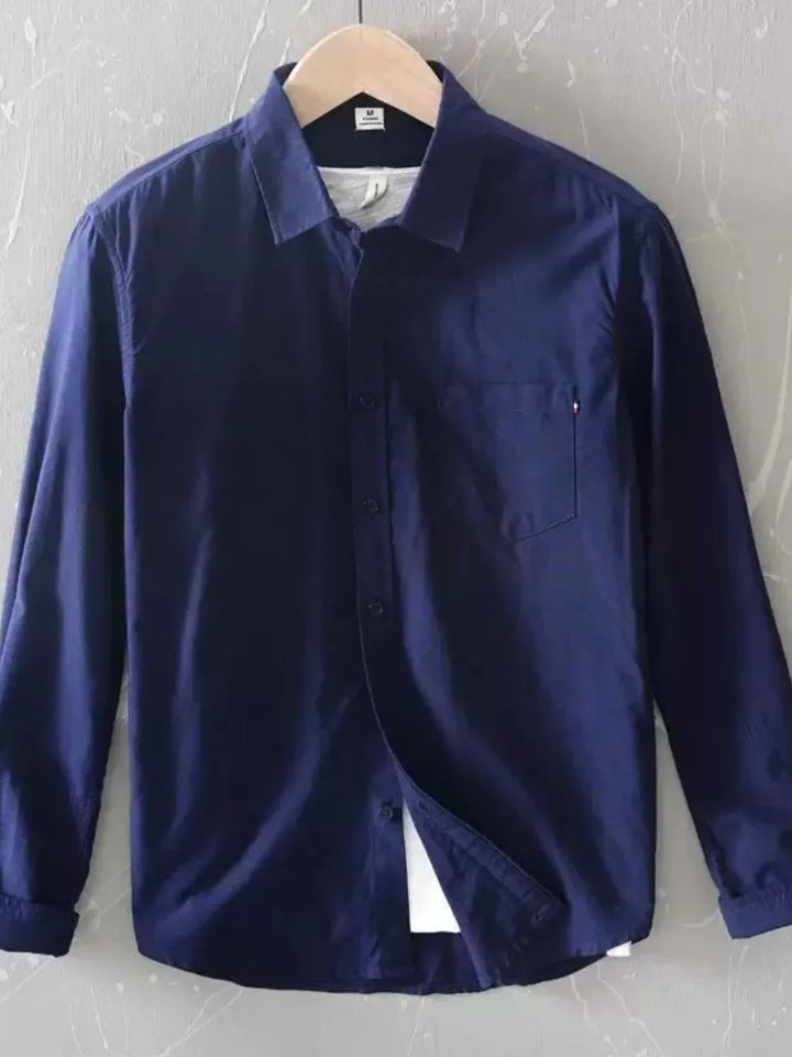 Men's Plus Size Button Up Long Sleeve Shirt