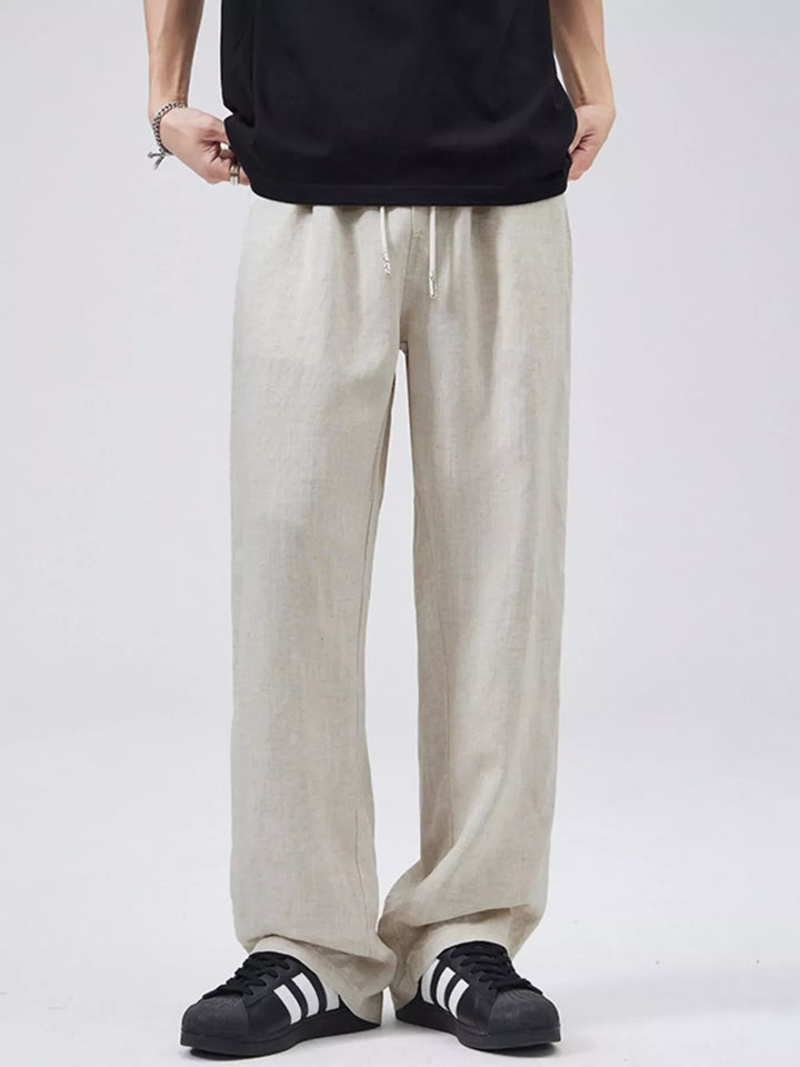 Men's Full Size Casual Loose-Fit Drawstring Pants Plus Size