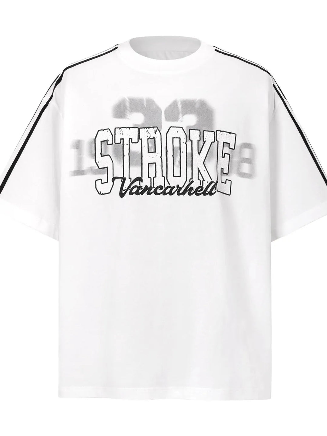 Men's Letter Round Neck Short Sleeve T-Shirt