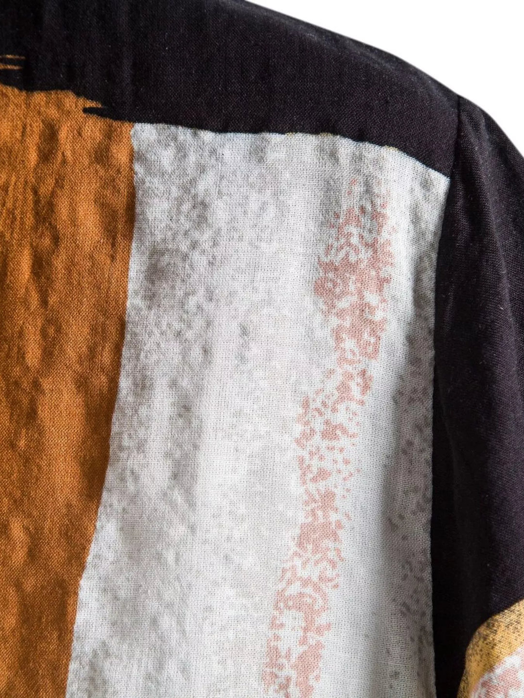 Men's Plus Size Color Block Button Up Shirt