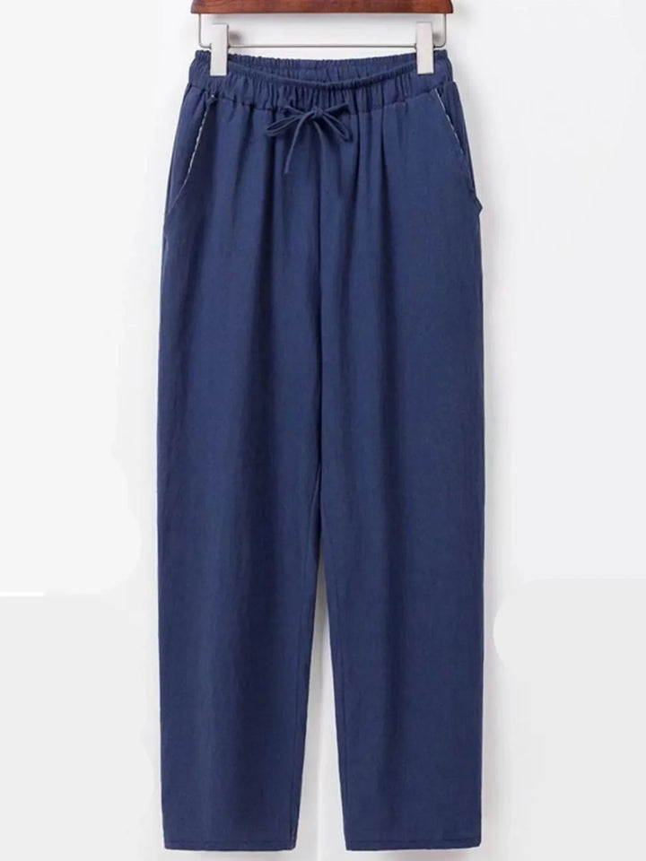Men's Plus Size Drawstring Wide Leg Pants