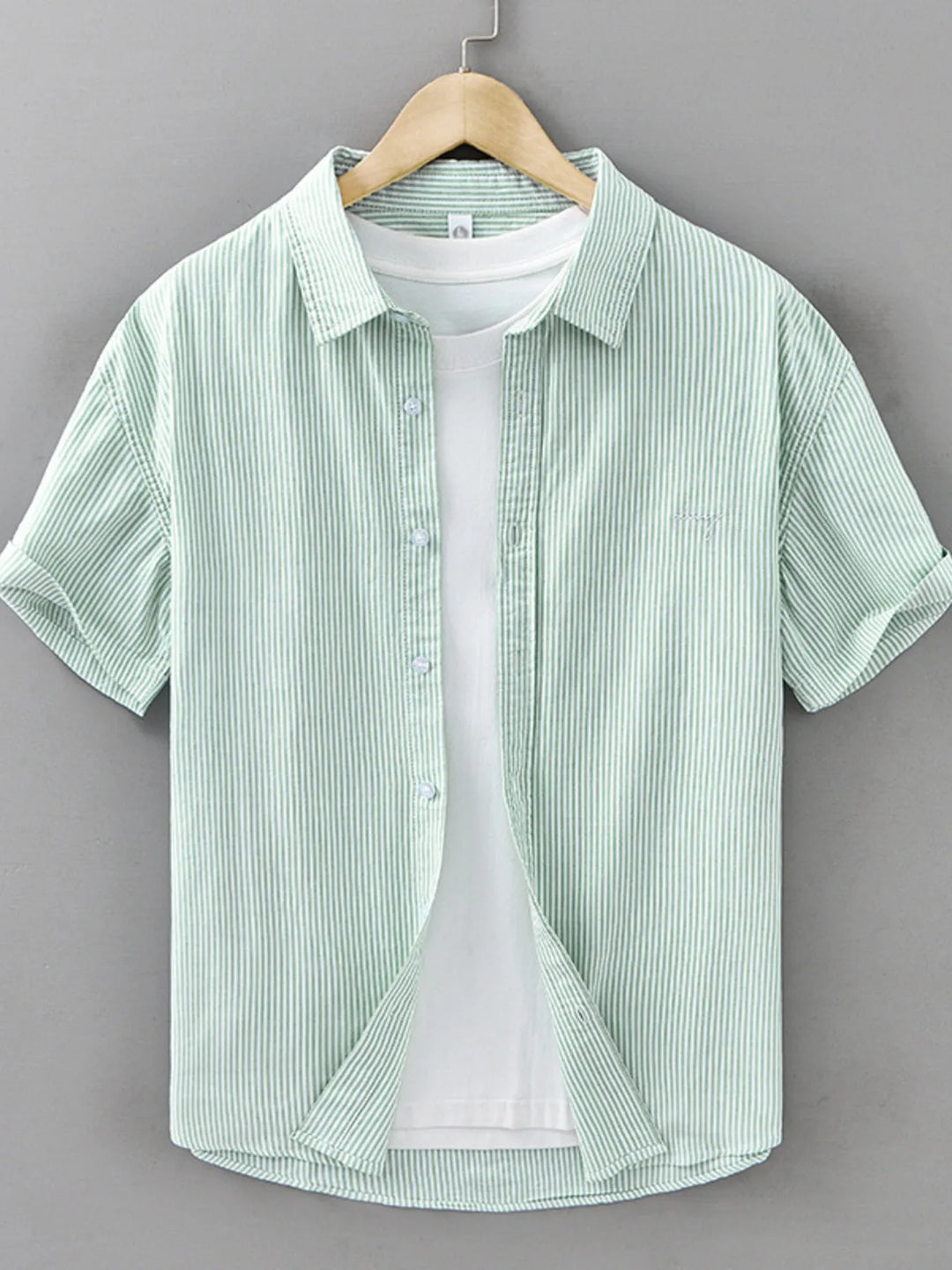 Men's Plus Size Classic Striped Short Sleeve Shirt