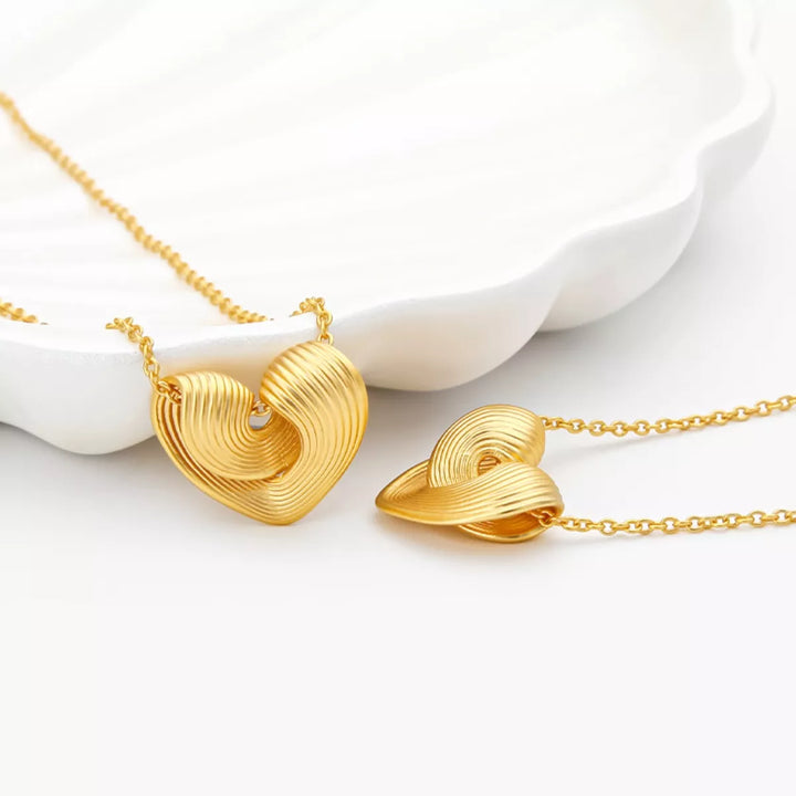 18K Gold-Plated Heart Pendant Necklace