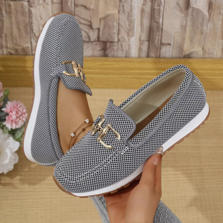 Mesh Round Toe Slip-Ons