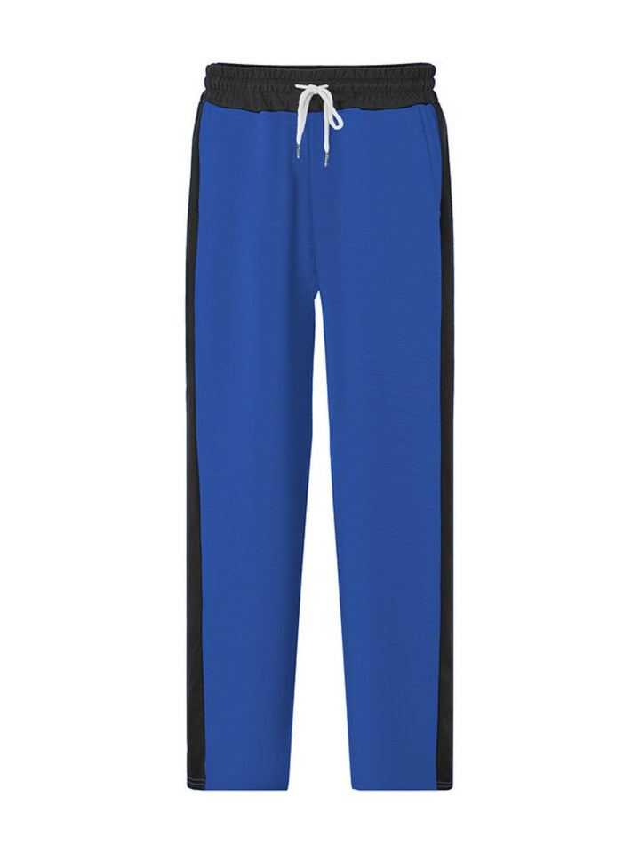 Men's Full Size Side Stripe Wide Leg Pants Plus Size