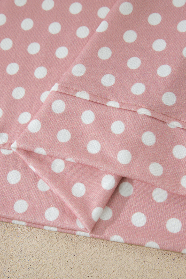 Pink Polka Dot Print Short Set