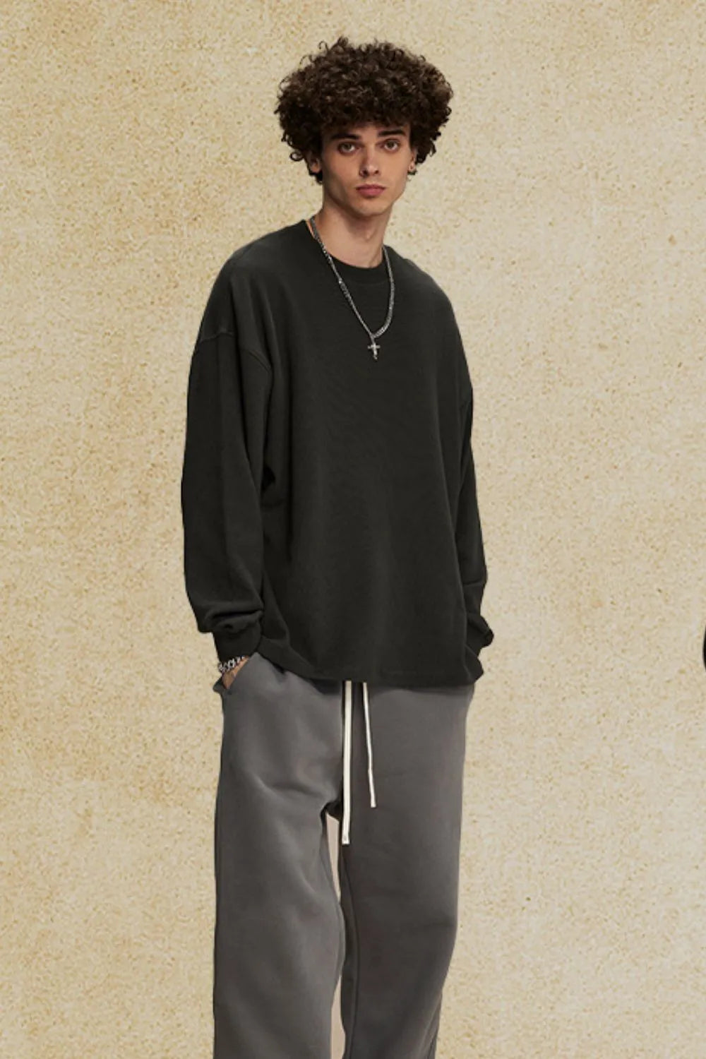 Men's Round Neck Long Sleeve T-Shirt
