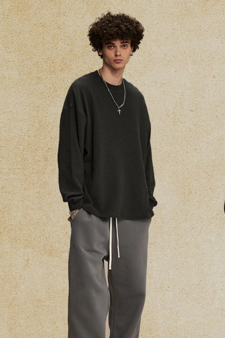 Men's Round Neck Long Sleeve T-Shirt